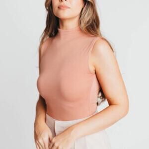 NWT Dress Forum Pink/Peach Bodysuit- M